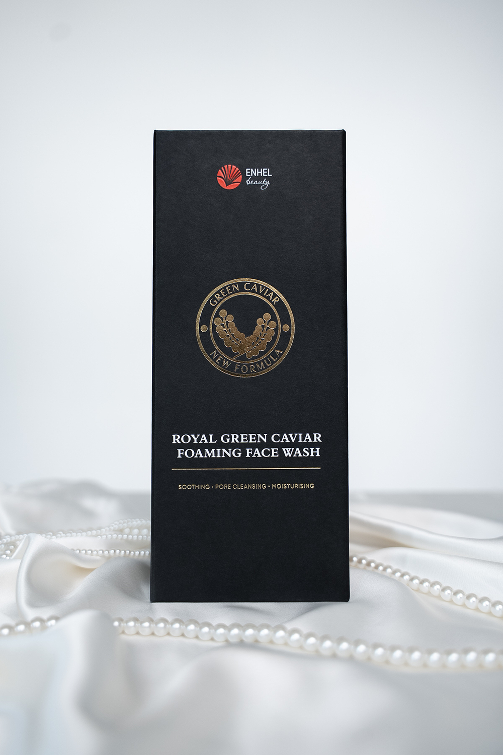 Королевская пенка для умывания c зелёной икрой и нанощёточкой Enhel Beauty (ROYAL GREEN CAVIAR FOAMING FACE WASH)