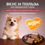 Влажный корм Мнямс Деликатес Паштет из телятины с тыквой для щенков всех пород "Асадо по-аргентински" 12шт по 200 г