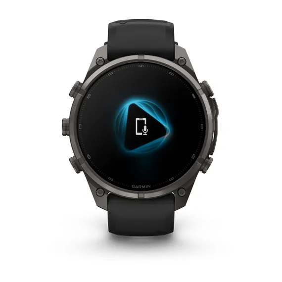 Fenix 9 Pro - 47 мм (титановый, угольно-серый DLC, черно-серый силиконовый ремешок)