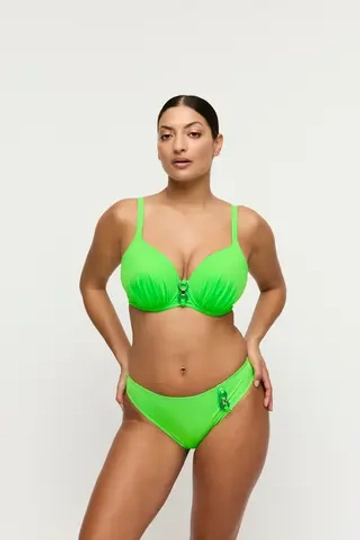 PRIMADONNA Swim Pilon Топ с поролоновыми вставками и вырезом в форме сердца, неоновый лаймовый