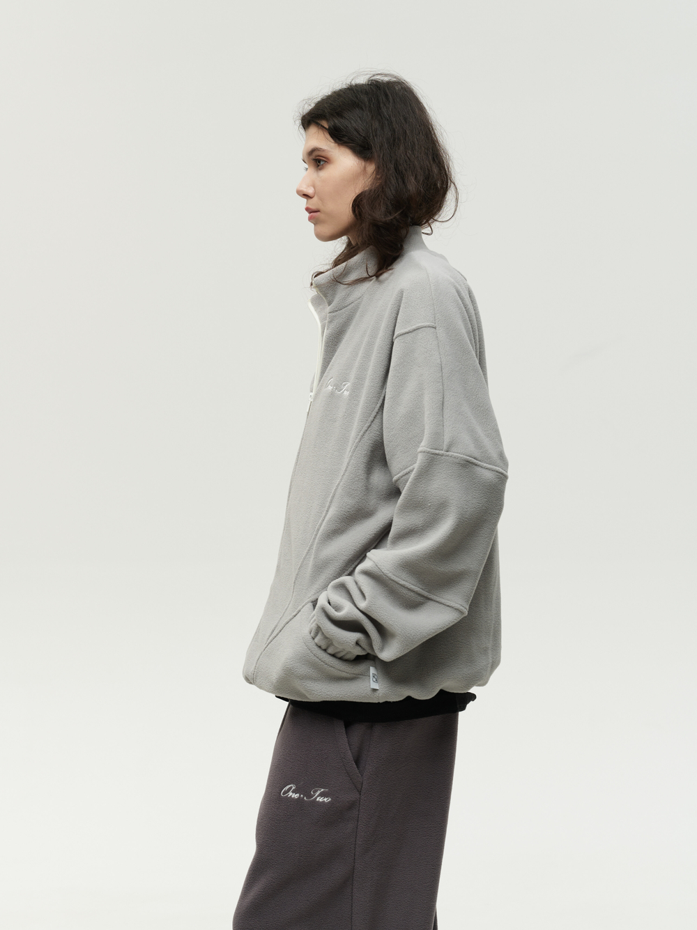 Zip-Up Sweatshirt Grey