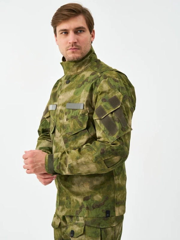 Куртка тактическая GEN 3 COMBAT ATACS FG (ГЕН 3 КОМБАТ АТАКС ФГ), рипстоп нейлон + хлопок (50%*50% NYCO) ИКР, цвет ATACS FG (МОХ), мужская, MIMICRYA