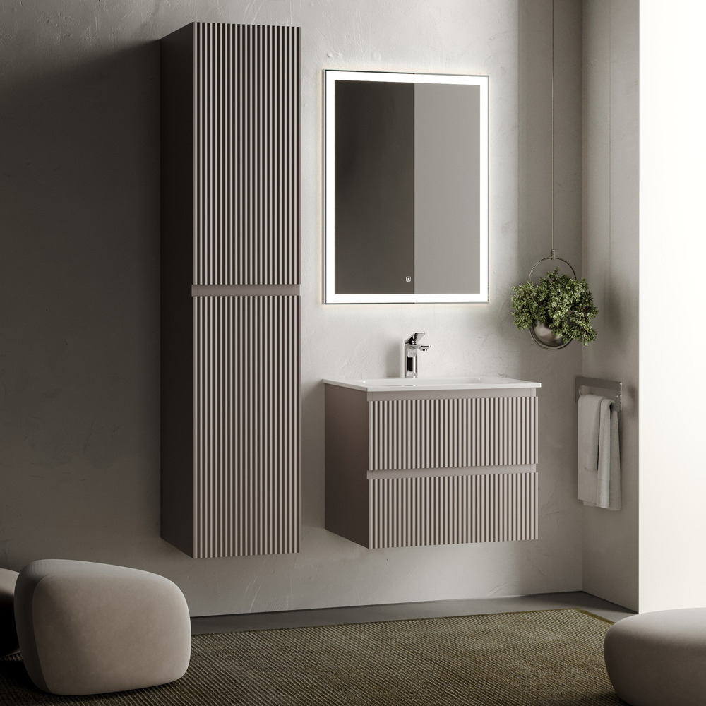 Тумба подвесная под раковину Sancos Snob R, Doha Soft 590х445х500, арт. SNR60SM