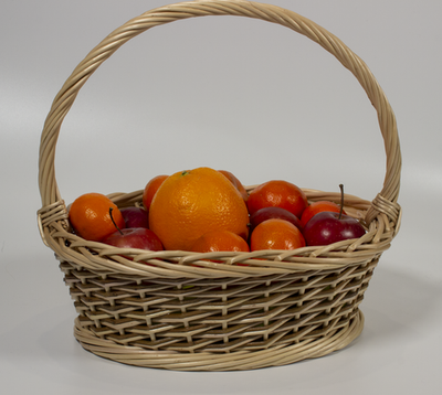 Корзинка овальная подарочная, арт. NO320GRW, 32х22х11 см, высота с ручкой 30 см