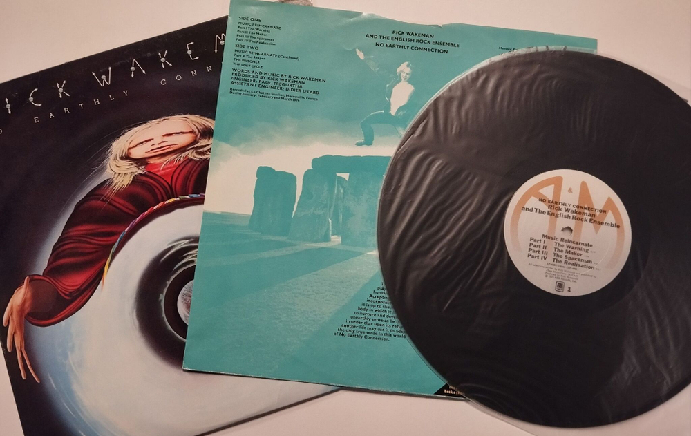 Винтажная виниловая пластинка LP Rick Wakeman And The English Rock Ensemble No Earthly Connection (USA 1976)