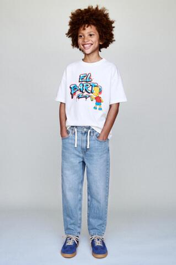 ZARA ФУТБОЛКА С ПРИНТОМ BART THE SIMPSONS™, БЕЛЫЙ