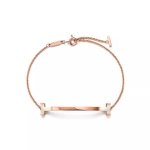 Браслет из розового золота 18k с перламутром, Tiffany 💠 T collection