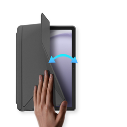 Чехол книжка серого цвета для планшета Samsung Galaxy Tab A9 Plus и Tab 11 Plus, серия Magi Series от Dux Ducis