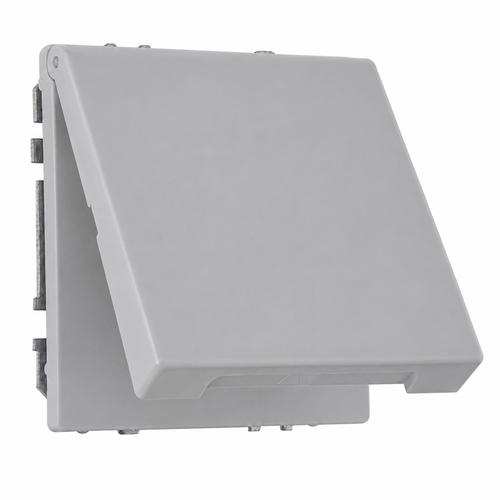 Розетка IP44 крышкой, 16А 250В пружинные зажимы c/з LAVERO SUPERIOR 1033200208 серый матовый