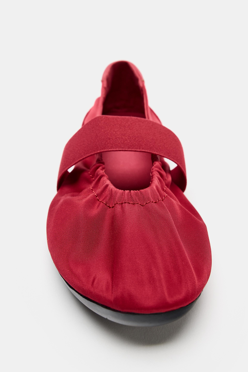 ZARA СПОРТИВНЫЕ БАЛЕТКИ С ЭЛАСТИЧНЫМ РЕМЕШКОМ, КРАСНЫЙ
