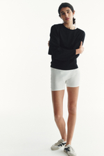 Хлопковый топ с длинными рукавами — Чёрный — H&M 1307772