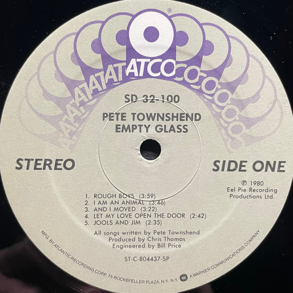 Pete Townshend ‎– Empty Glass (США 1980г.)