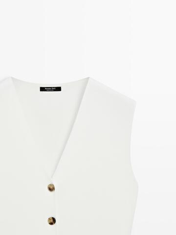 Massimo Dutti Жилет на пуговицах, белый