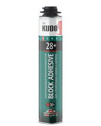Клей-пена пистолетная для строительных блоков и кирпича Block Adhesive Proff 28+ // 1000мл // KUDO