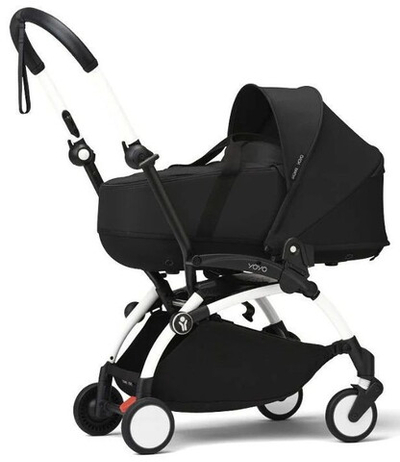 Коляска для новорожденных Stokke YOYO3 Newborn Shell 0+ рама белая White Black