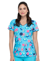 Топ медицинский женский Dickies DK700, единороги, XL