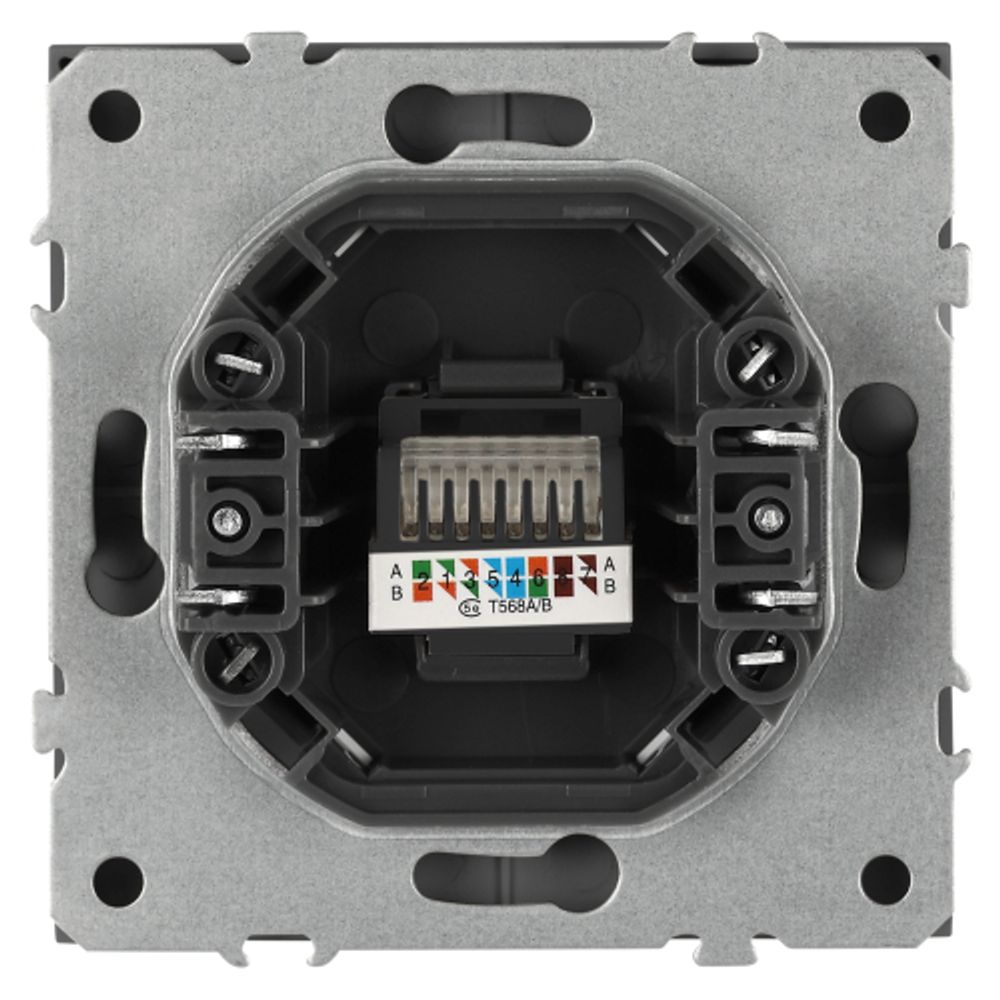 Розетка ЭРА Galaxy 15-3107-05 информационная RJ45 IP20 антрацит | Эра Galaxy