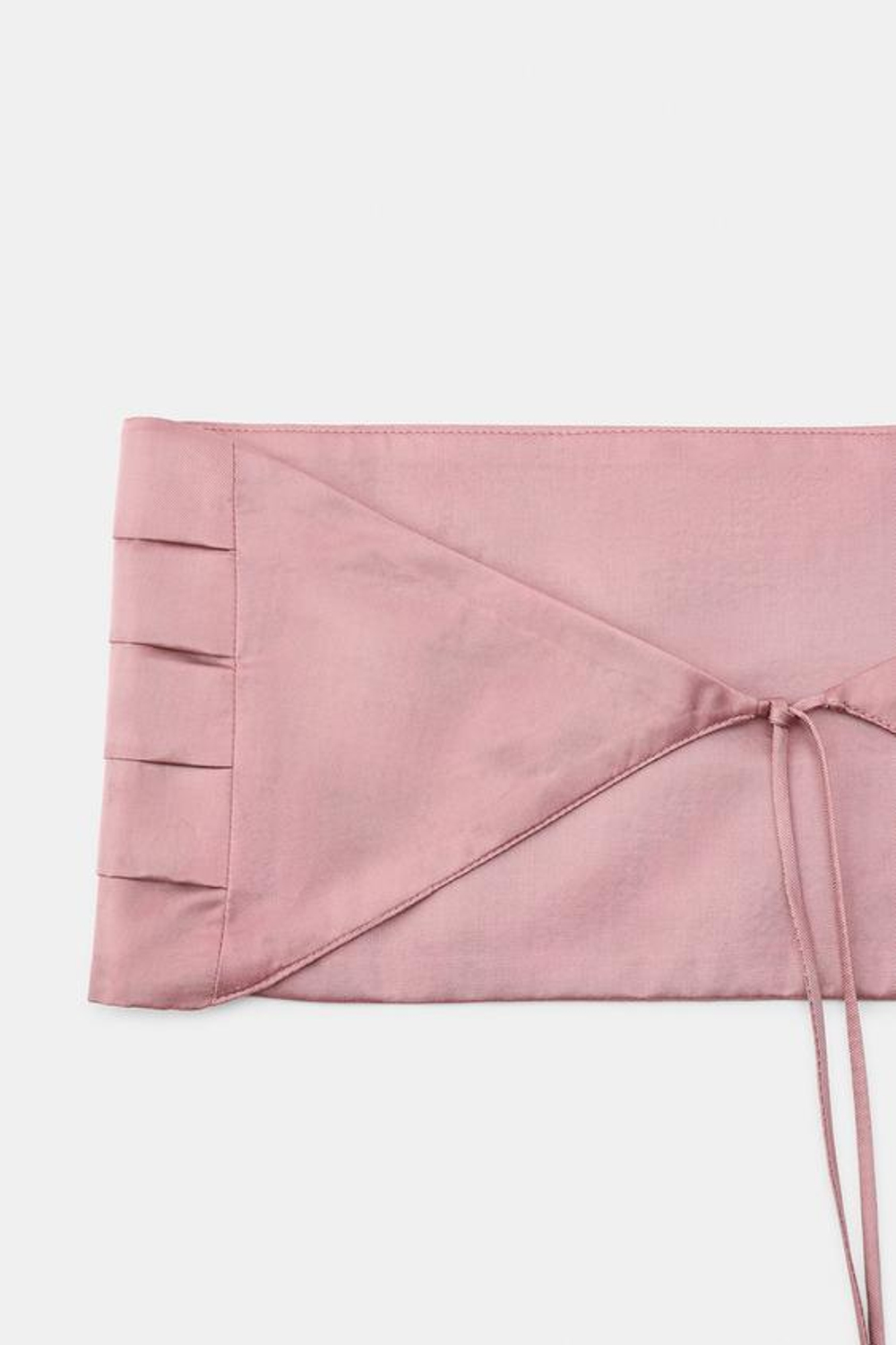 ZARA РЕМЕНЬ-КОРСЕТ СО СКЛАДКАМИ, РОЗОВЫЙ