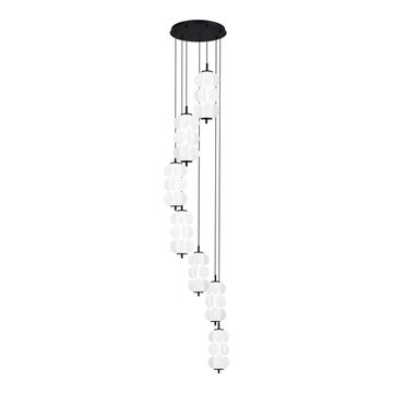 Светильник подвесной LED 7*8W 3000K SL6121.403.07 чёрный/белый Talisman ST-Luce