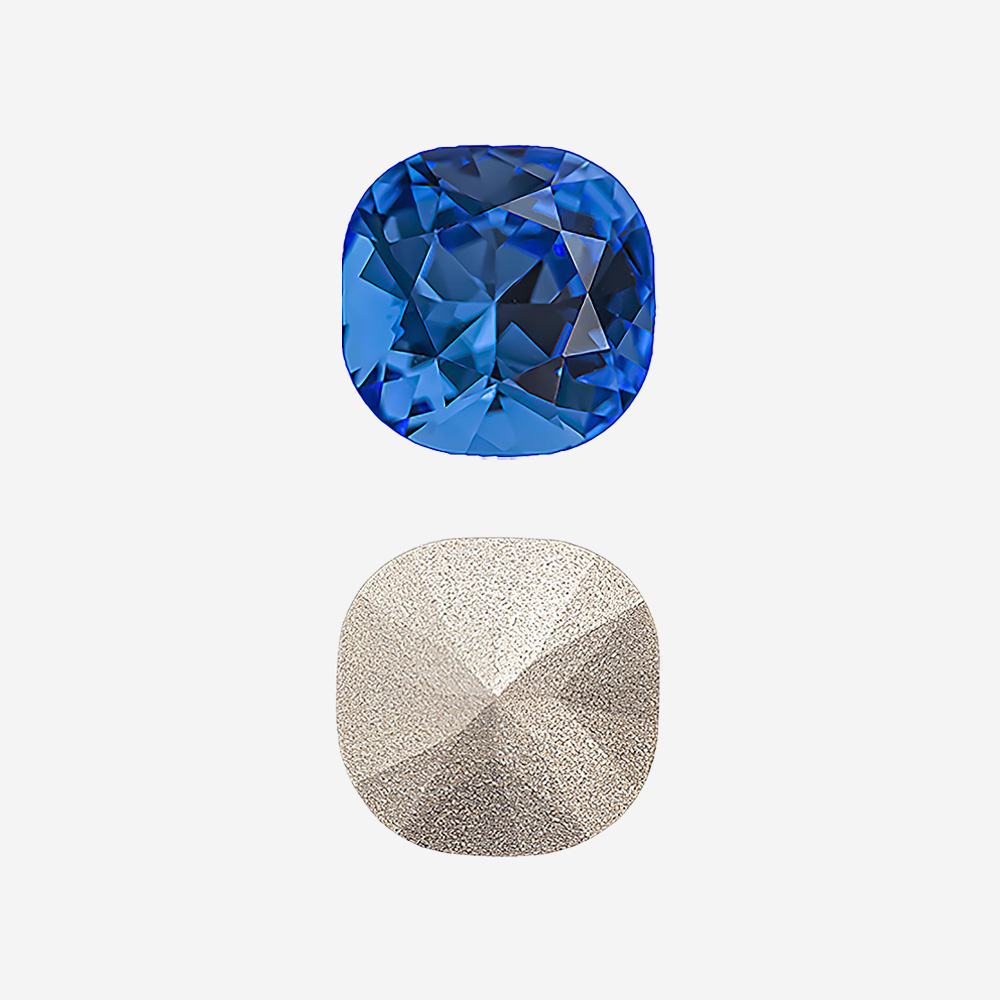 Кристалл Кушон (Сushion), оттенок "Синий Капри"/"Capri Blue", 10мм