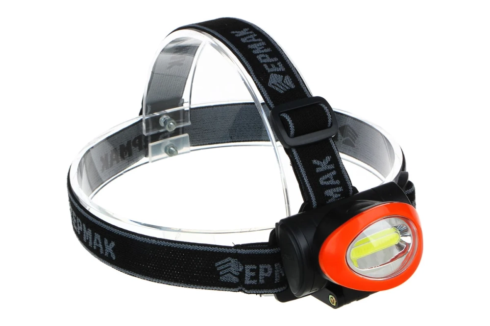 Фонарь ЕРМАК налобный 5 Вт COB LED, 3xAAA, 6,8х4 см 198-056