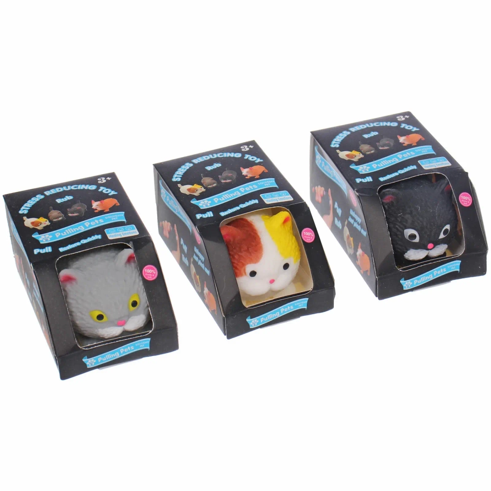 Игрушка «Кот», 9 см, сквиш с песком, микс