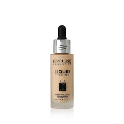 EVELINE Тональная основа LIQUID CONTROL №010  LIGHT BEIGE  32мл *3*24
