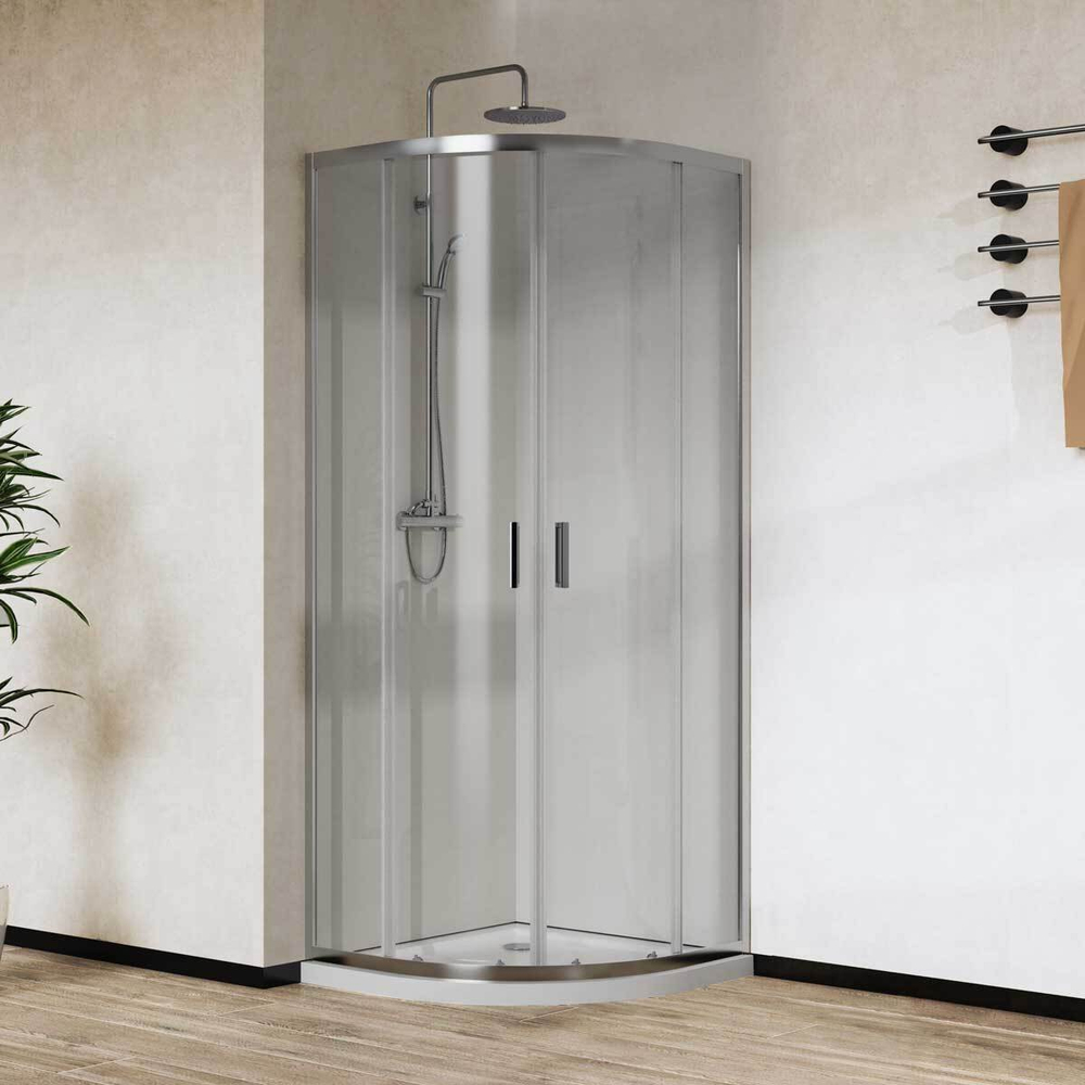 Душевой уголок Сити (City) VSQ-5CT900CL, 900*900, хром, стекло прозрачное,