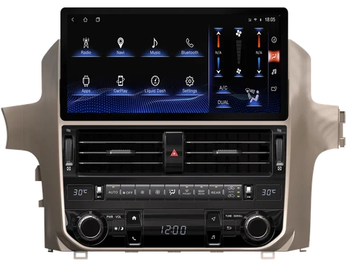 Магнитола для Lexus GX460 2009-2019 - Kuberg монитор 12.3" на Android 12, Быстрая, CarPlay, 4G SIM-слот