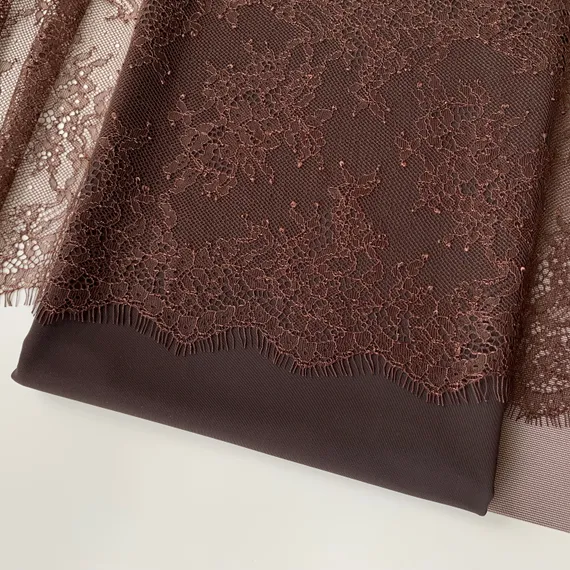 Кружево реснички шоколад (22*300 см)