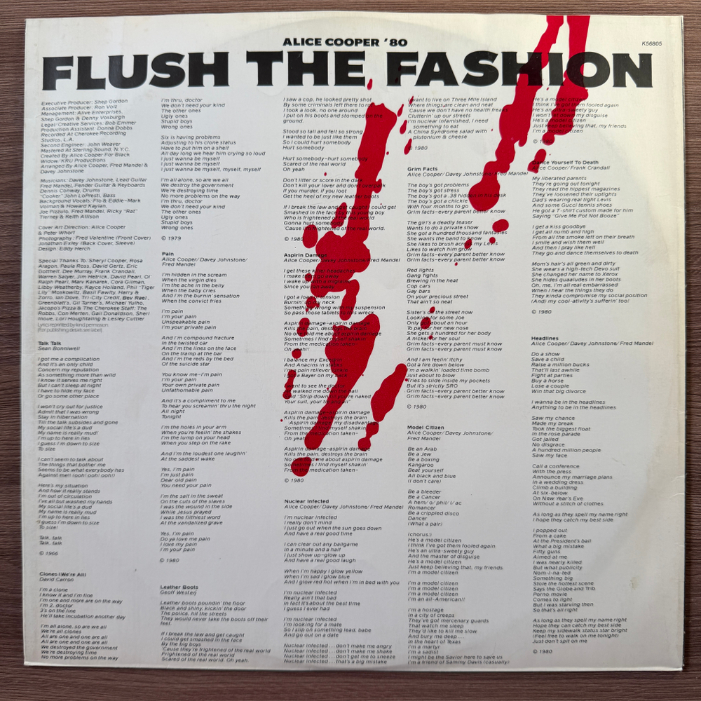 Alice Cooper – Flush The Fashion (Англия 1980г.)