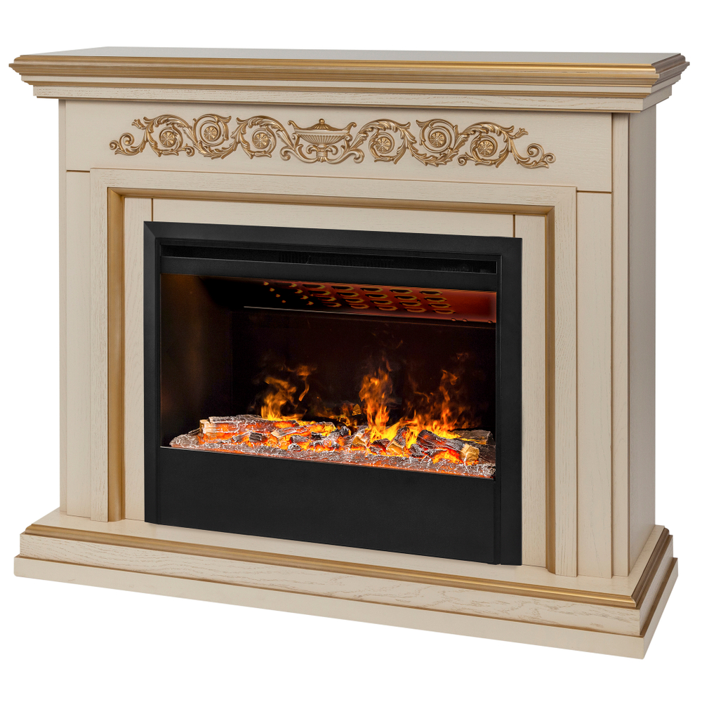 Каминокомплект Real Flame Leticia 26 WT-619G с очагом 3D Helios 26 SBG