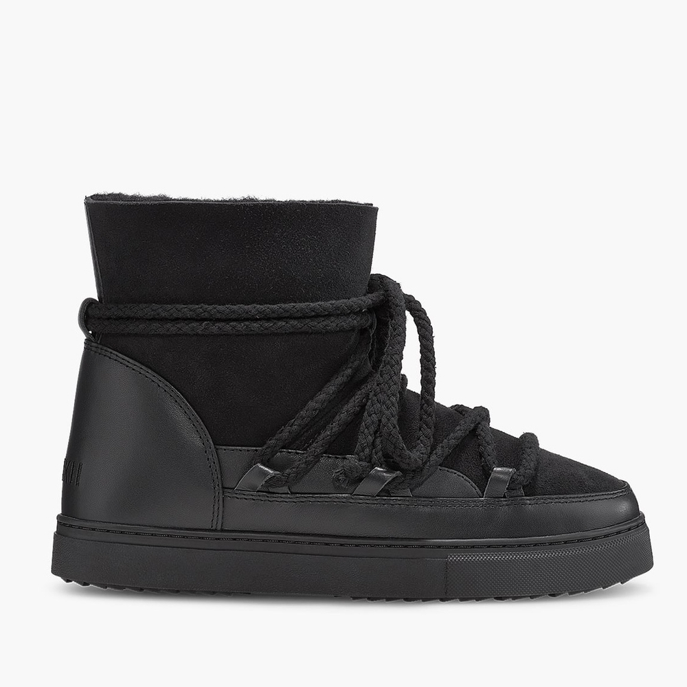 Высокие комбинированные кеды INUIKII Sneaker Classic Black на меху