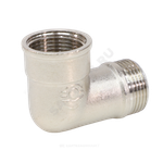 Угольник латунь никель переходной Ду 15 (1/2") ВР/НР VALFEX VF.092.N.012