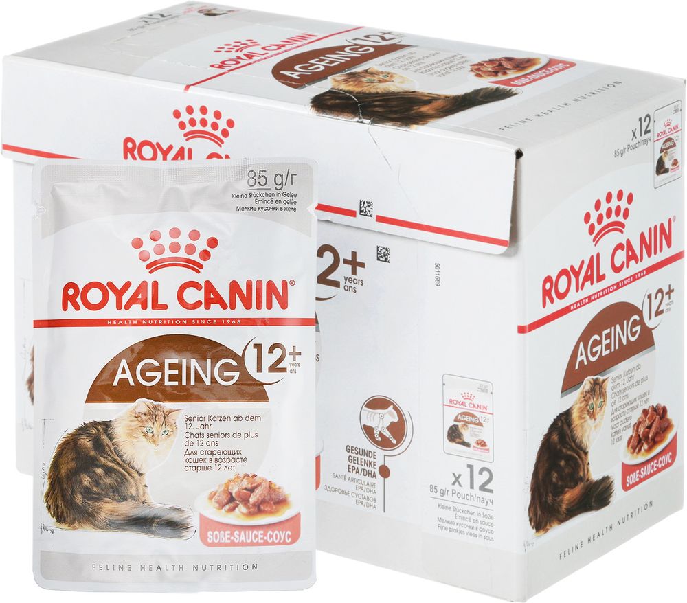 Влажный корм Royal Canin Ageing 12+ для пожилых кошек, в соусе, 28 шт x 85 г