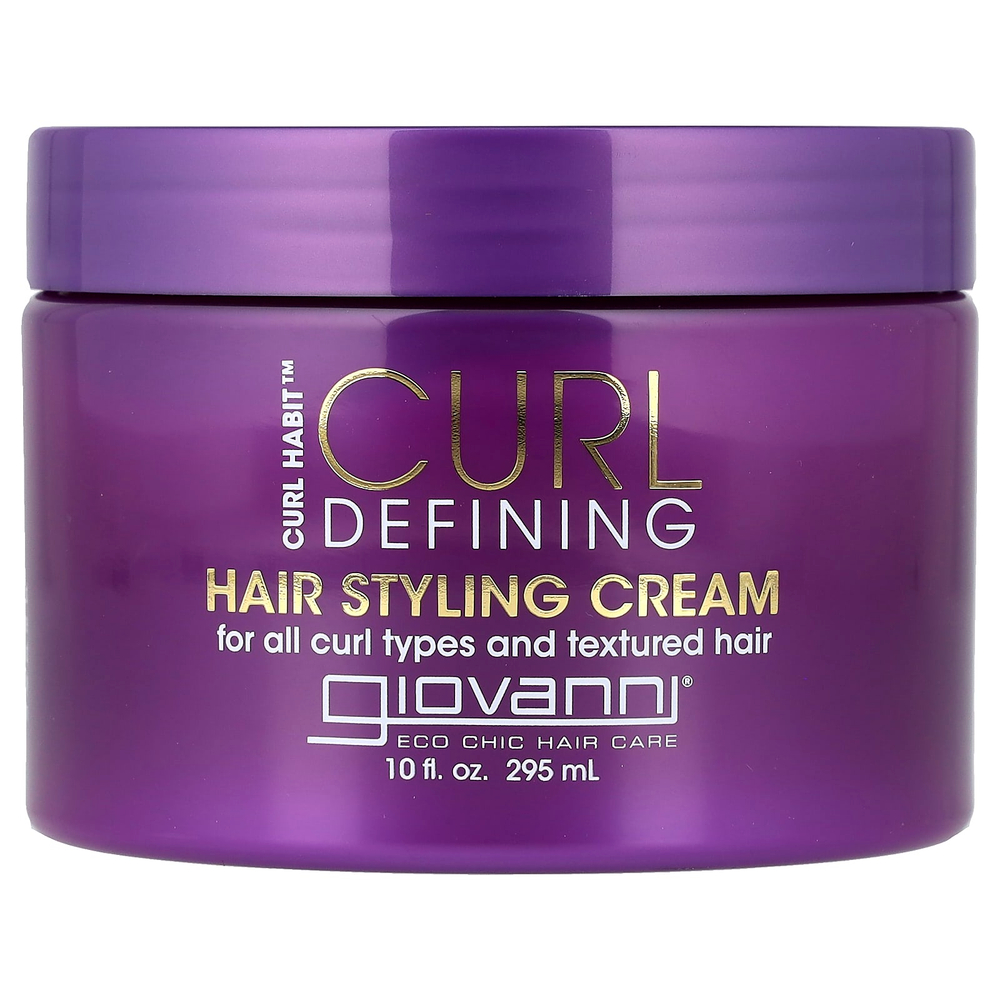 Giovanni, Curl Habit™, крем для укладки волос, для создания локонов, для всех типов локонов и текстурных волос, 295 мл (10 жидк. унций)