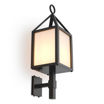 Eichholtz Outdoor Wall Lamp Riserva, Bronze Highlight Finish / White Glass