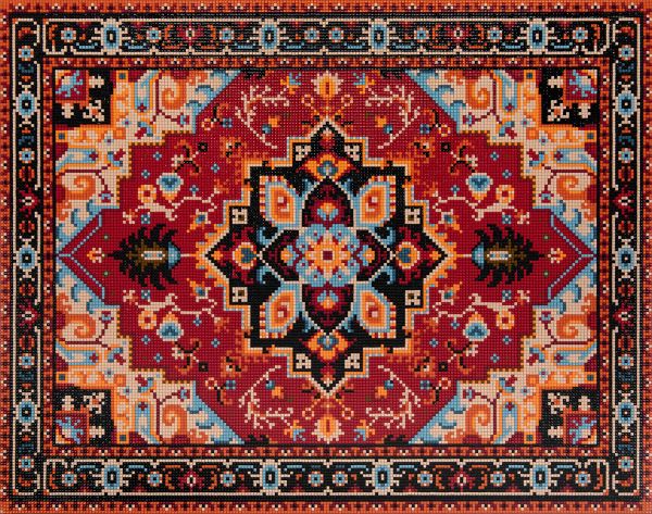 Алмазная (кристальная) мозаика Фрея, на подрамнике Персидский ковер, 50х40 см