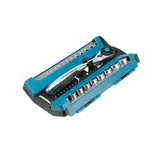 Набор торцевых головок, трещотка 120 зубьев, 1/2", 1/4", CrV, 41 предмет Gross — фото 2