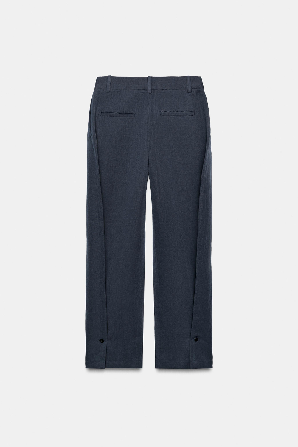 БРЮКИ BARREL ИЗ СМЕСОВОГО ЛЬНА — ZW COLLECTION — ZARA