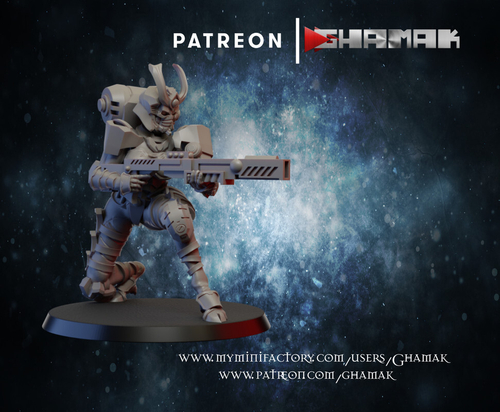 Tau Empire Fire Warrior Воин огня №4 сминиатюра для dnd, днд, pathfinder, фентези, Настольная игра, НРИ, Варгейм, РПГ