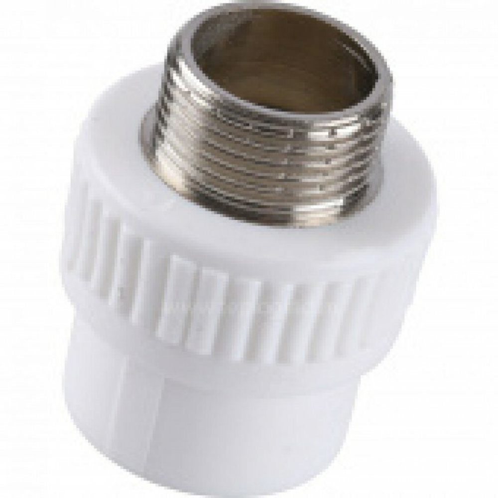 Муфта комбинированная Valfex с наружной резьбой 20х1/2", белый 10130020 ( упак 8 шт )