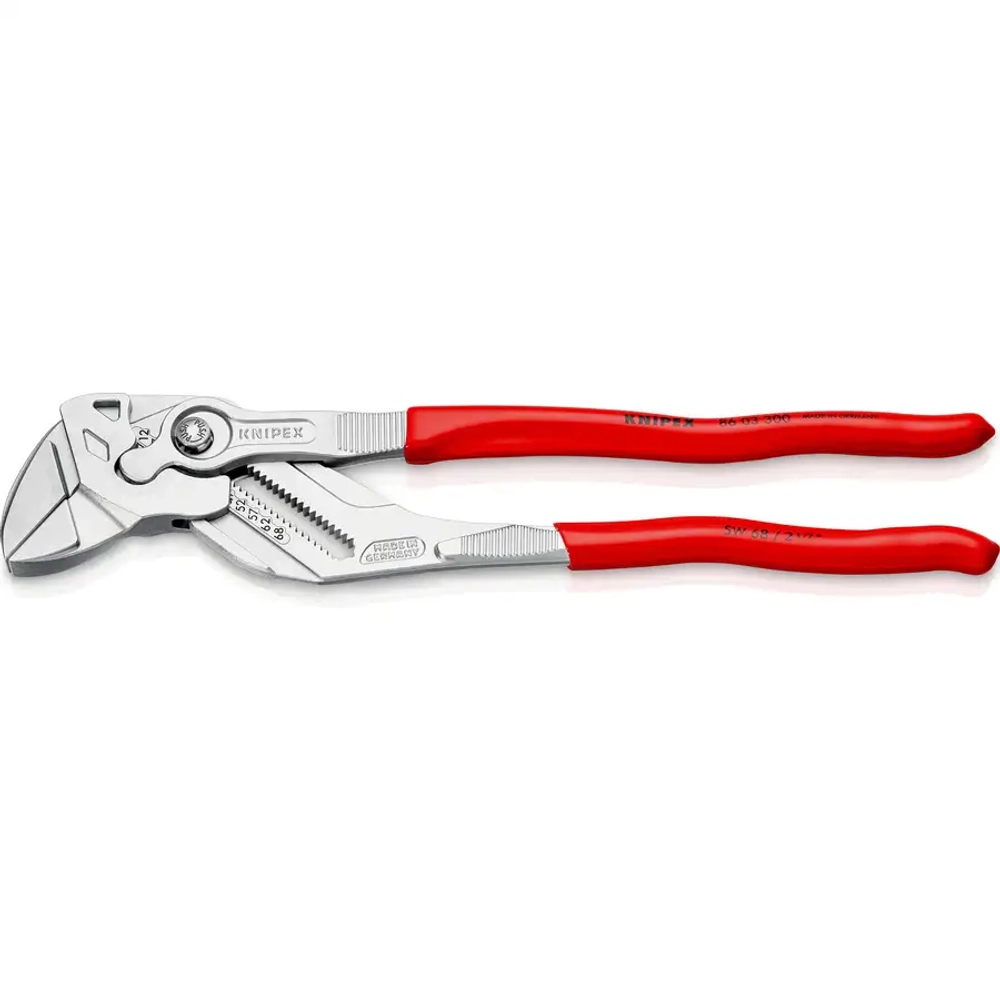 Клещи переставные-гаечный ключ хромированные 300 мм Knipex 86 03 300