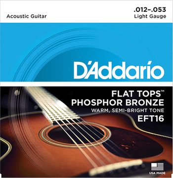 Струны для акустической гитары D'ADDARIO EFT 16