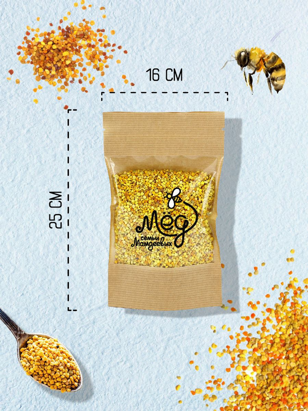 Пыльца пчелиная, 100 гр