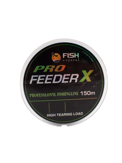 Леска для фидерной и матчевой ловли Fish Crystal PRO Feeder X 150 м темно-зеленая, тонущая #3.0, толщина 0.28 мм, 15.2 кг
