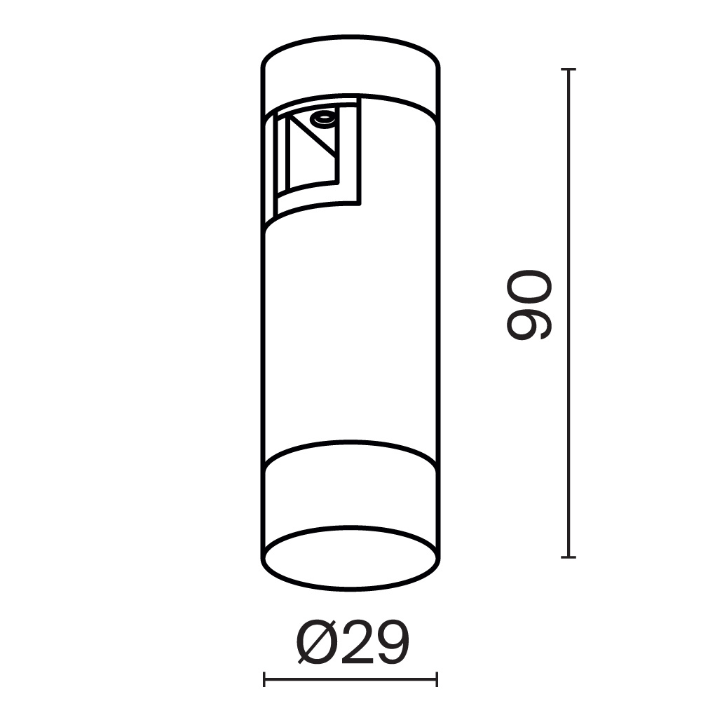 Трековый светильник Technical TR145-1-3W3K-W-B