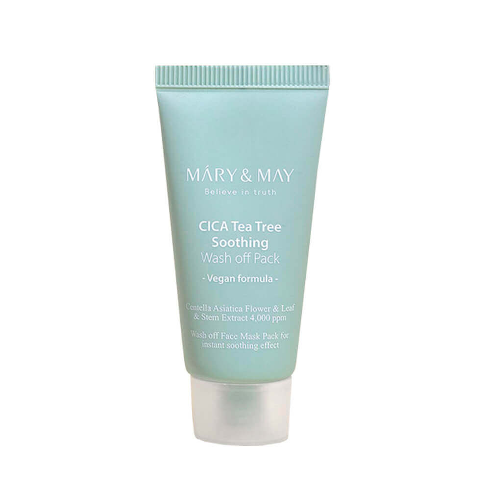 Глиняная маска для чувствительной кожи Mary&May CICA TeaTree Soothing Wash Off Pack