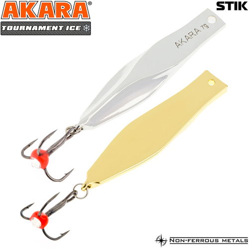 Блесна зимняя Akara Tournament Ice Stik 60 8 гр. SIL/GO
