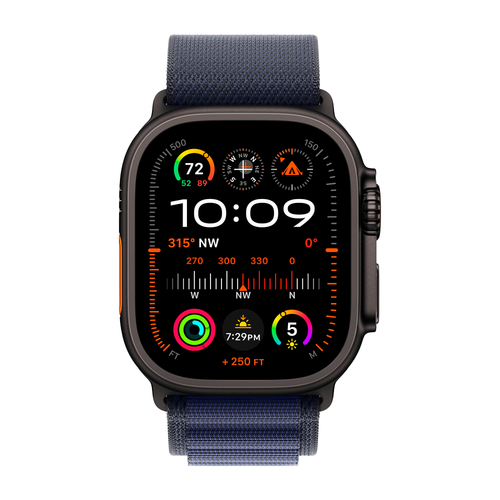 Умные часы Apple Watch Ultra 2 (2024) GPS + Cellular, 49mm, Black Titanium Case with Navy Alpine Loop L, (Темно-синий)